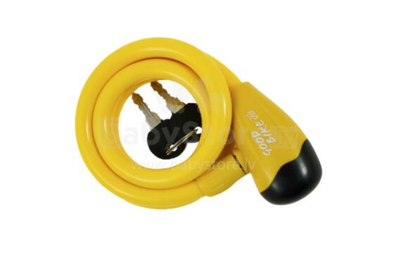 Cable lock SECURITY LOCK, Ø12x1000mm, yellow