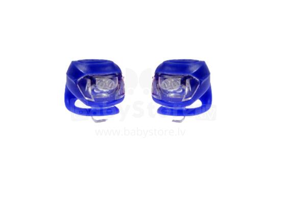 Set of front and rear lights SILICON LED, blue