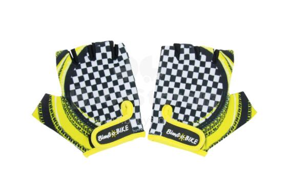 Bicycle gloves RACE, children, size: L, yellow/black