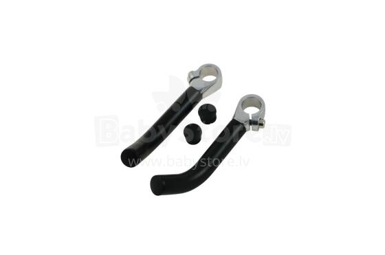 Handle bar ends ALUMINIUM, 2pcs, black