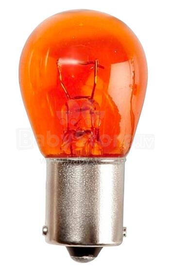 Car bulbs 12V 21W BA15S, orange, 10 pcs