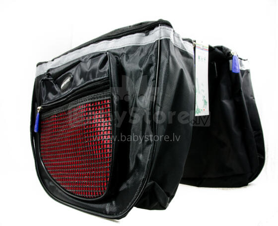 Bicycle bag FREEWAY, rear, black/red