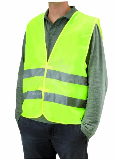 Жилет светоотражающий WARNING VEST, XL, желтый