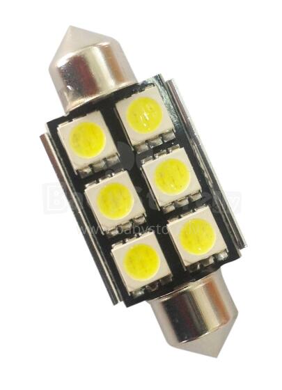 Светодиодная лампа, 1 шт., C5W 39мм Festoon/Canbus, 6SMD