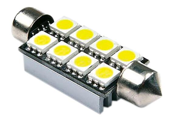 LED spuldze, 1 gab, C5W 42mm Canbus, 8SMD