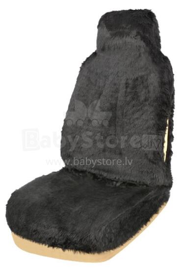 Plush car seat cover ''GRIZZLY'', black