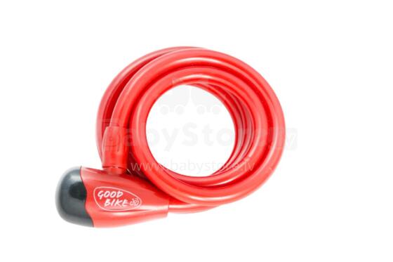 Cable lock SECURITY LOCK, Ø12x1000mm, red