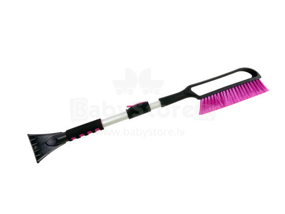 Extendable snow brush with ice scraper EXTENSION-100 PINK, 77,5-100cm