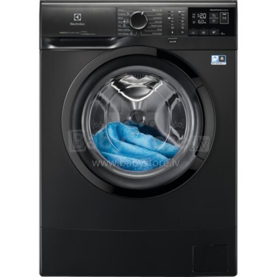 Akcija! Electrolux šaurā veļas mazg.mašīna (front.ielāde), 6 kg, melna