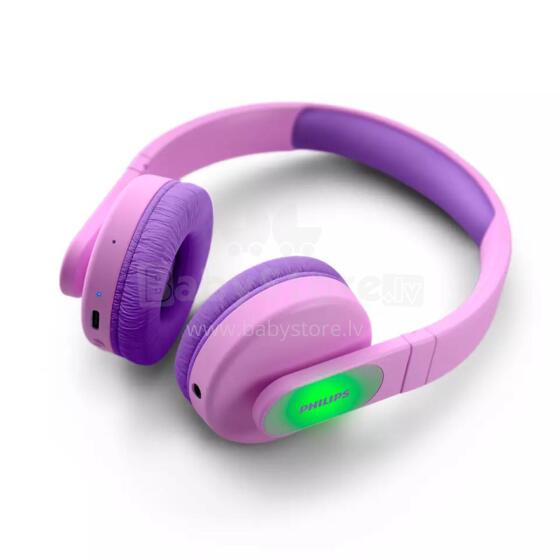 Akcija! PHILIPS on-ear austiņas ar Bluetooth bērniem, rozā