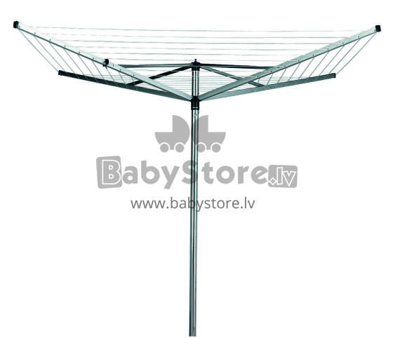 BRABANTIA rotējošs veļas žāvētājs Topspinner, 40m, 4 atzar., Metallic Grey