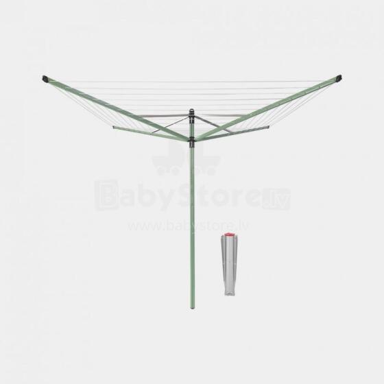 BRABANTIA rotējošs veļas žāvētājs, 50m, met.stipr, Leaf Green