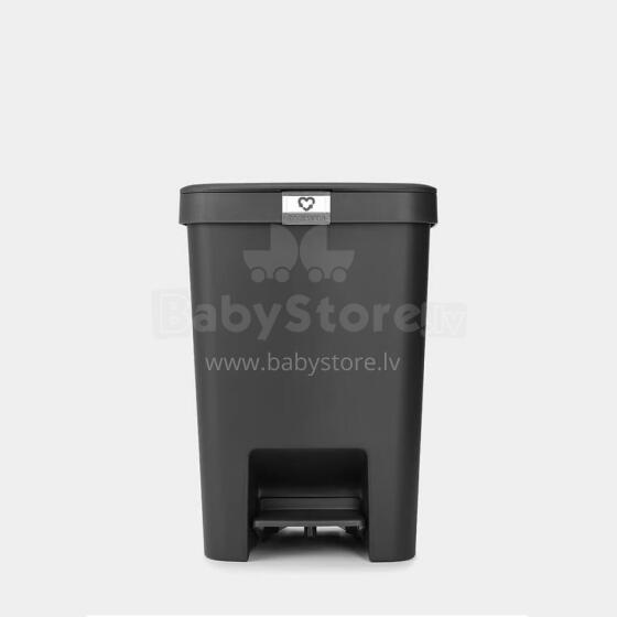 BRABANTIA atkritumu tvertne ar pedāli StepUp,25 l, Dark Grey