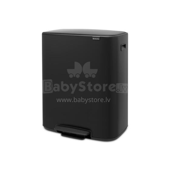 (S) Jaunums!  BRABANTIA BO atkritumu tvertne ar pedāli 2x30l, Matt Black