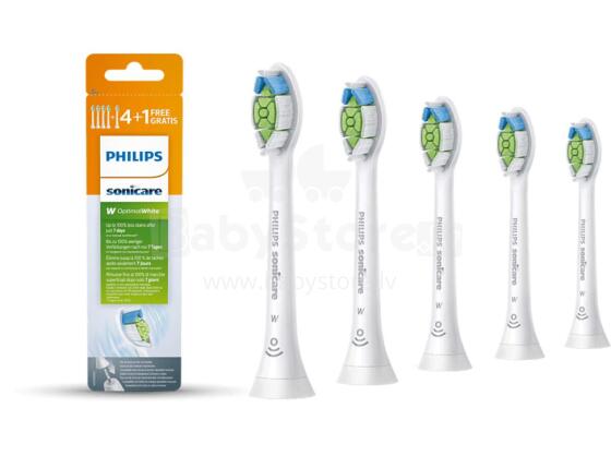 Akcija! Sonicare W2 Optimal White  standarta zobu birstes uzgalis, 5 gab