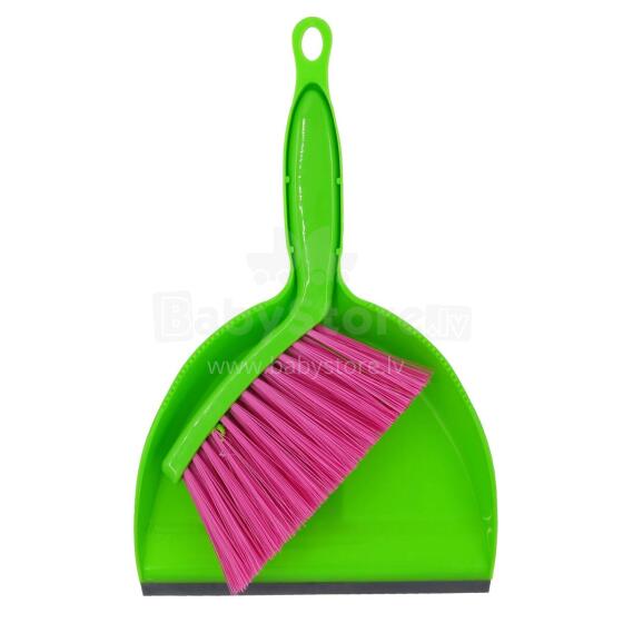 Scrubbing Scoop with Brush Mini Green/Pink