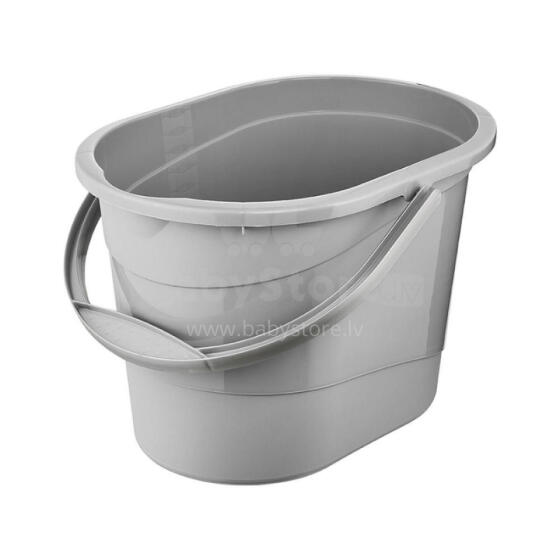 Bucket with spout 13L Thies 37x26,5x25cm grey