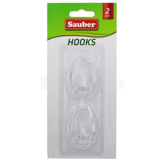 Hooks 2gb 3x4,7cm oval transparent