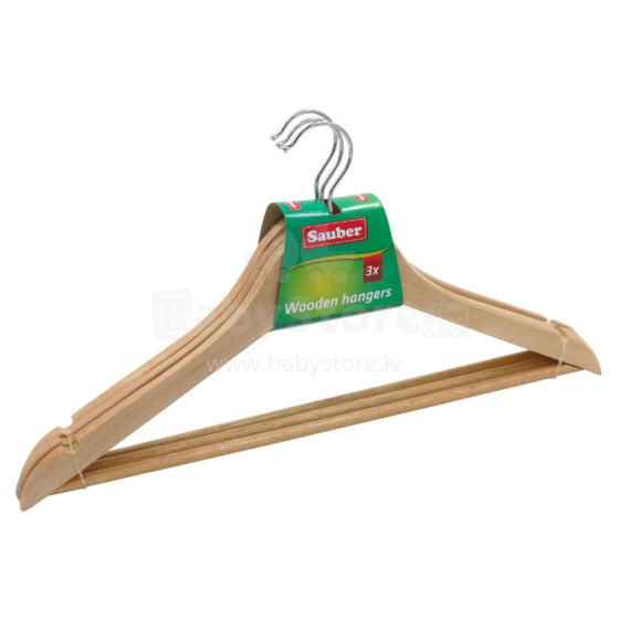 Clothes hangers 3pcs, wooden