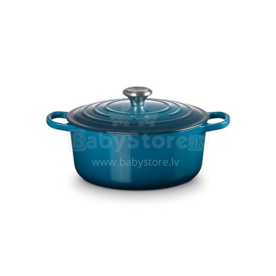 Le Creuset Ketaus apvalus puodas &Oslash;24cm / 4,2L mėlynas 