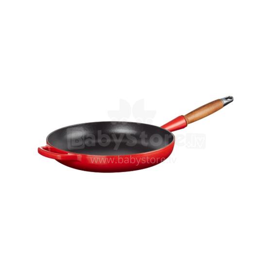 Le Creuset Čuguna panna ar koka rokturi &Oslash;28cm sarkana