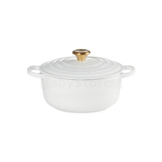 Le Creuset Cast iron pot round &Oslash;24cm / 4.2L white