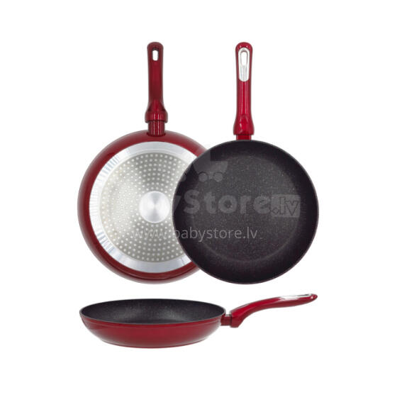 Cosmo frying pan &Oslash;24cm induction red with guard