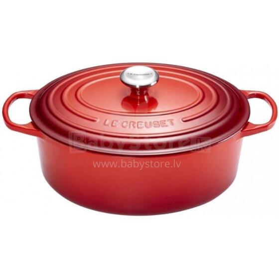 Le Creuset Ketaus puodas ovalus 31cm / 6,3L raudonas 