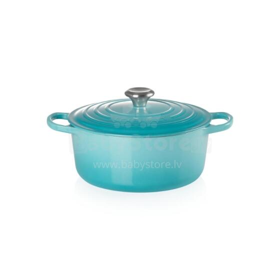 Le Creuset Ketaus puodas apvalus &Oslash;26cm / 5,3L šviesiai mėlynas