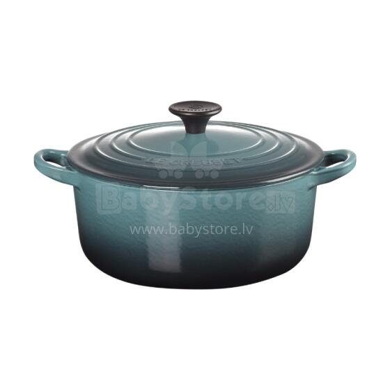 Le Creuset Čuguna katls apaļš &Oslash;20cm / 2,4L zilganzaļš