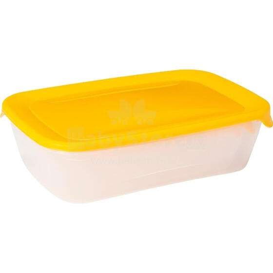 Set of 3 food containers rectangle 2+1+0,5L Fresh&amp;amp;Go yellow