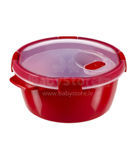 Noodles 0,9L round Smart Eco Microwave food bowl &Oslash;16x10cm red