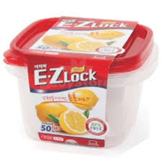 Food bowl set 2pcs E.Z Lock 970ml / square