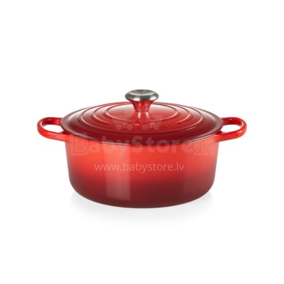 Le Creuset Чугунная кастрюля круглая &Oslash;24см / 4,2л красная 