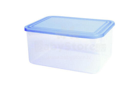 Food container rectangle 0,4L transparent/blue