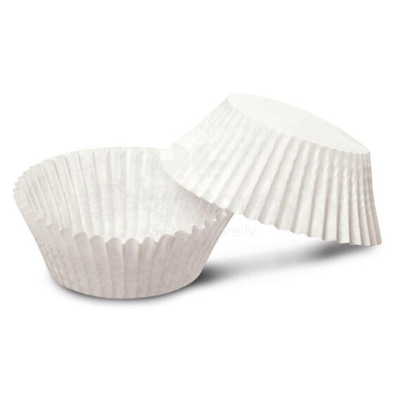 Kēksiņu papīra formiņas 100 gab. baltas Easy Bake Bio &Oslash;4,5x2,3cm