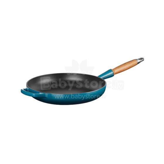 Le Creuset Cast iron pan with wooden handle &Oslash;28cm blue