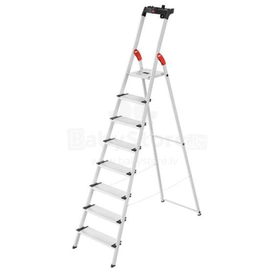 Household ladder L80 ComfortLine / aluminium / 8 steps