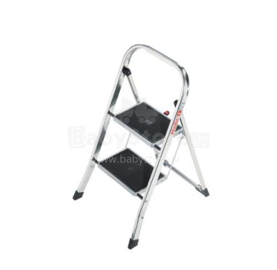 Folding step bench K70 StandardLine / aluminium / 2 steps, safety handle 