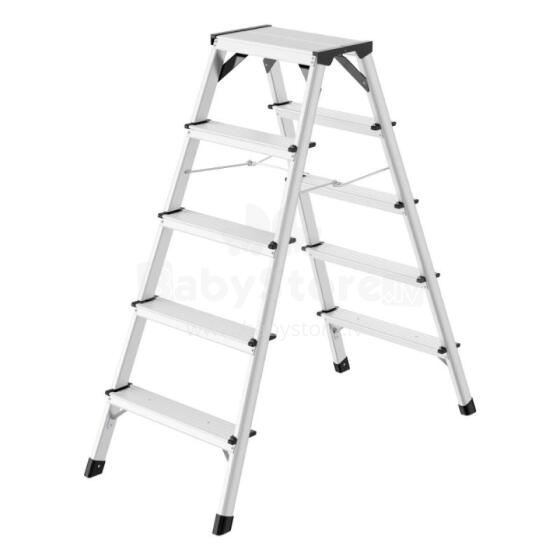 Double staircase D60 StandardLine / aluminium / 2x5 steps