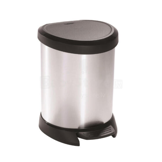 Pedāļspainis metalizēts Deco Bin 5L (sudraba)