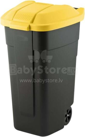 Wheeled bin 110L black/yellow