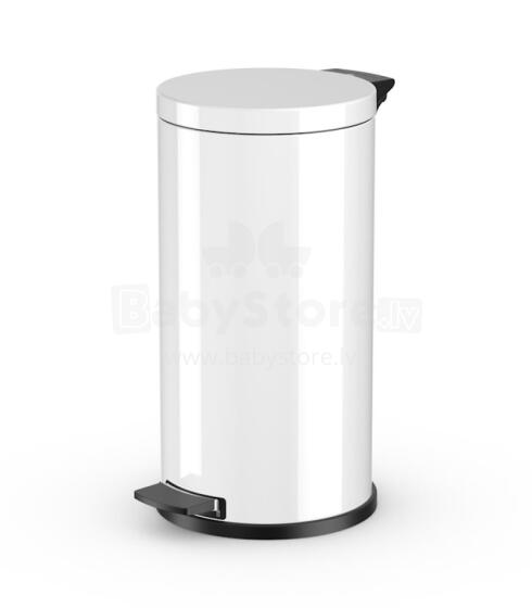 Solid L waste bin with galvanised inner tank / 18L / white