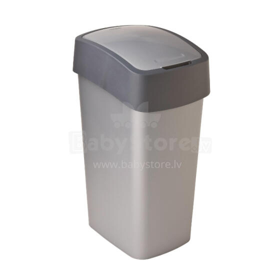 Waste bucket Flip Bin 45L silver/grey