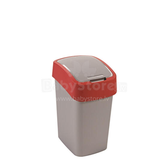 Waste bucket Flip Bin 25L silver/red