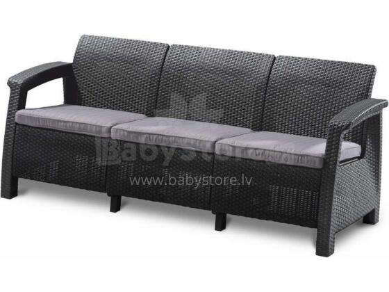 Lauko sofa Keter ALLiBERT Corfu Love Seat Max, pilka