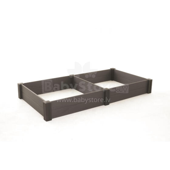 Edging 2pcs modular square flower bed Vista Modular 122x122x27cm grey