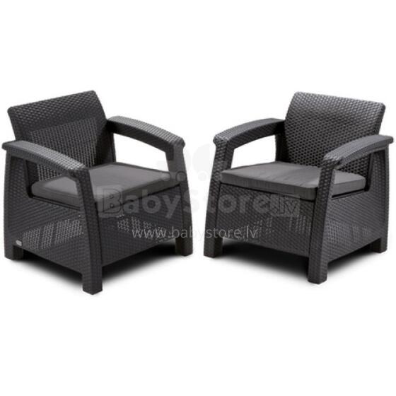 Garden chairs Corfu Duo Set grey