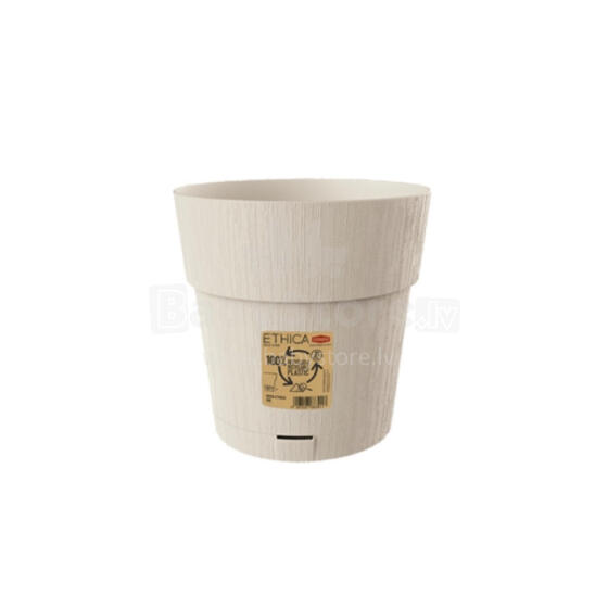 Flower pot with tray Ethica &Oslash;20x19cm white