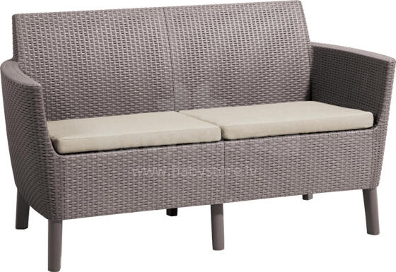 Dārza dīvāns divvietīgs Salemo 2 Seater Sofa bēšs